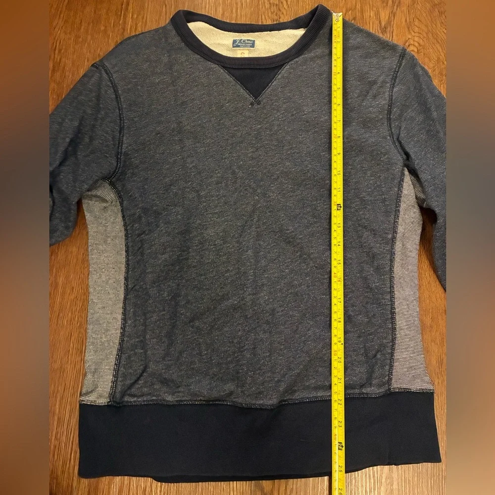 J. Crew Vintage Navy Fleece Crew Neck Sweatshirt - Size S